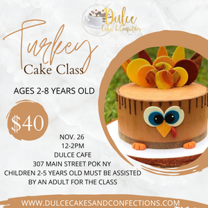 Turkey Cake Decorating class (2-8 year olds)