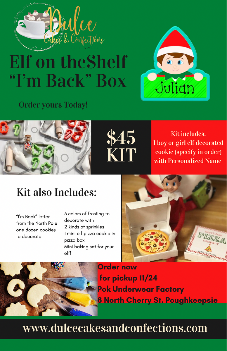 Elf on the Shelf “I'm Back” box – Dulce Cakes and Confections