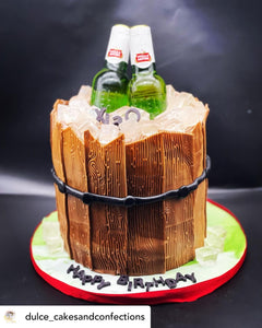 Custom beer barrel cake