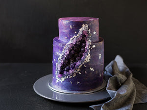 Two tier galaxy geode cake (adult class)