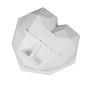 3D Diamond Love Heart Shape Silicone Molds