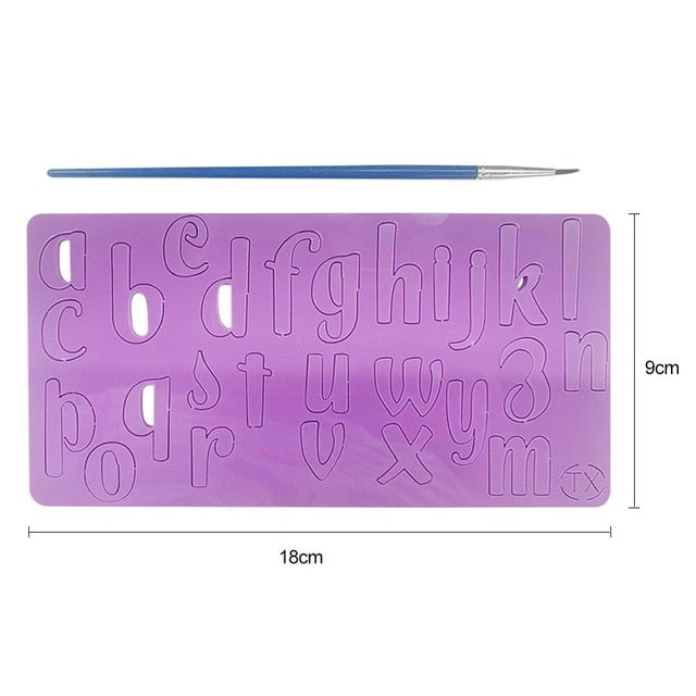 Acrylic Letter Alphabet Mold Press Cookie Cutter DIY Cake Stamp Fondan –  Dulce Cakes and Confections