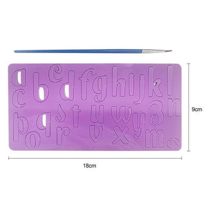 Acrylic Letter Alphabet Mold Press Cookie Cutter DIY Cake Stamp Fondant Mold Cake Embossed Decorating Tools