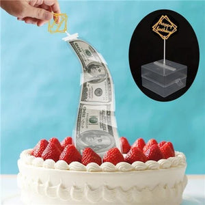 Cake ATM Happy Birthday Cake Topper Money Box Funny Cake ATM Happy Birthday Party Cake Decorating Supplies 2019 new