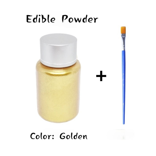 Edible Gold Powder Pearl Powder Baking Color Dust  24K Edible Gold Silver Leaf Flakes for Cake Food Decoration Gold Foil Flakes