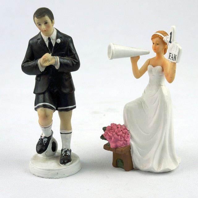 Groom Bride Marry Resin Figurine Wedding Cake Topper Wedding Decoration