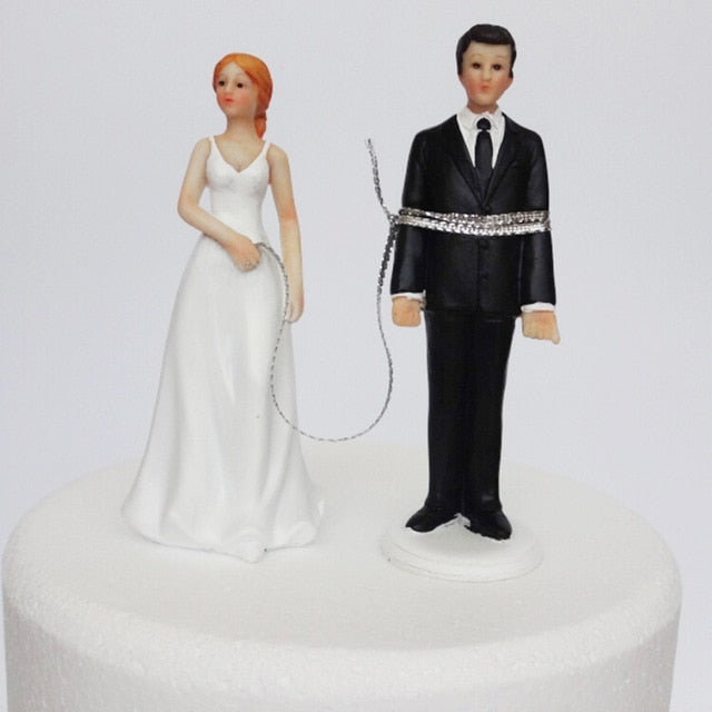 Groom Bride Marry Resin Figurine Wedding Cake Topper Wedding Decoration